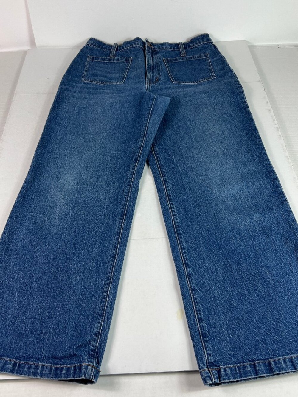 Madewell Wide Leg Jeans in Dark Blue Denim